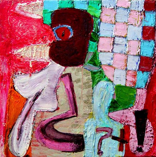  Conversation, oil on canvas 500 x 500 mm 