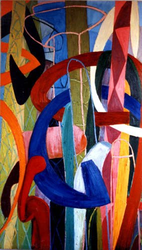  Vertical Invader, oil on canvas 1200 x1800mm 